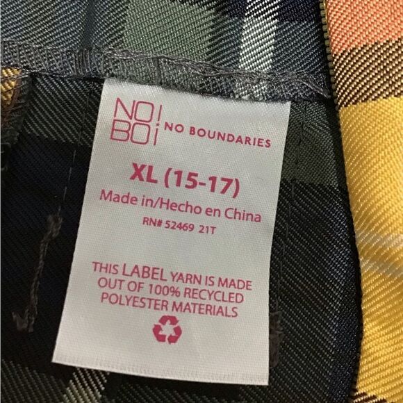 Pleated Mini Skirt No Boundaries Pleated Mini Skit Black Plaid New Size XL - Picture 10 of 11